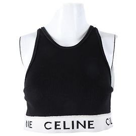 Céline Débardeur en maille sans manches Noir