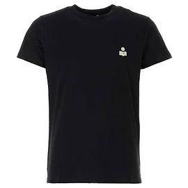 Isabel Marant T-Shirt mit kurzen Ärmeln und Logo Schwarz