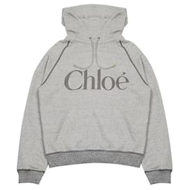 Chloé Moletom oversized com logo Marrom