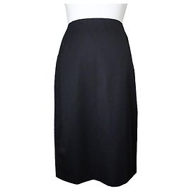 Escada Black Wool Blend Skirt Black