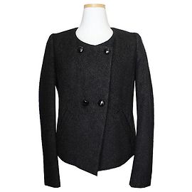 Isabel Marant Angora Blend Melange Black Jacket Black