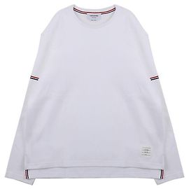 Thom Browne Rugby Baumwoll Rundhals T-Shirt Weiß