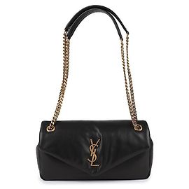Saint Laurent Women's Lambskin Shoulder Bag Black