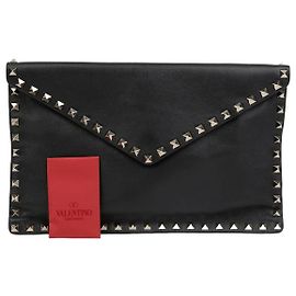 Valentino Clutch Envelope Rockstud Nero