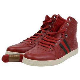 Gucci Baskets montantes GG Shima Rouge