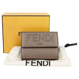 Fendi Micro Trifold Wallet Brown