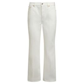 Gucci Crop Flare Jeans Weiß