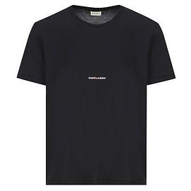 Saint Laurent T-Shirt mit kurzen Ärmeln und Logo Schwarz