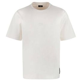 Fendi T-Shirt mit kurzen Ärmeln und Logo Weiß