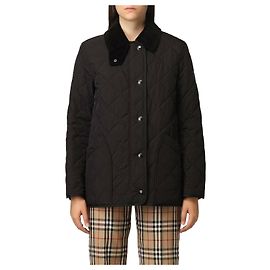 Burberry Thermoregulierte Steppjacke mit Diamantmuster Schwarz