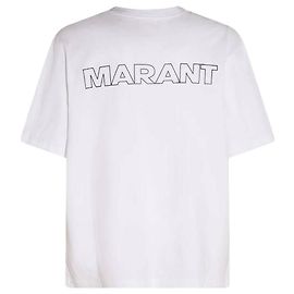 Isabel Marant T-Shirt mit kurzen Ärmeln und Logo Weiß