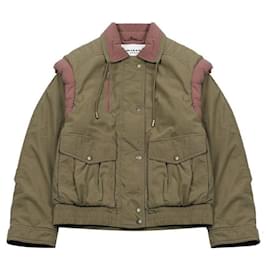 Isabel Marant Button Drawstring Jacket Brown