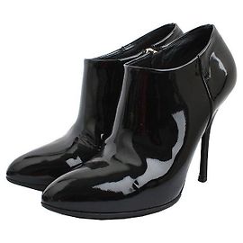 Gucci Schwarze Lackstiefeletten Schwarz