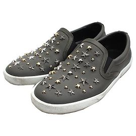 Jimmy Choo Mocassin Charbon Gris Étoilé Marron