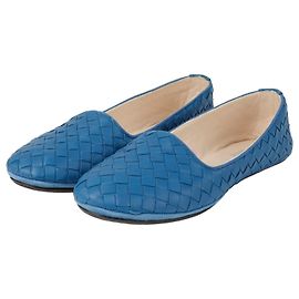 Bottega Veneta Intrecciato Flat Shoes Blue