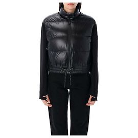 Moncler Cardigã de jersey com zíper acolchoado Preto