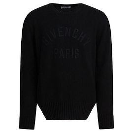 Givenchy Suéter de algodão com detalhes de Paris Preto