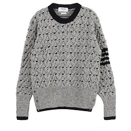 Thom Browne Suéter de ponto com gola redonda Marrom