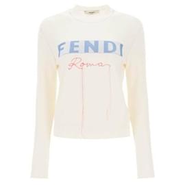 Fendi Kaschmirstrickpullover Weiß