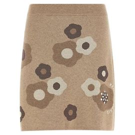 Kenzo Gonna Mini Ricamata Marrone