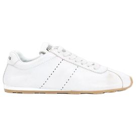 Miu Miu Bleached Nappa Leather Sneakers White