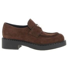 Prada Mocassins en daim chocolat Marron