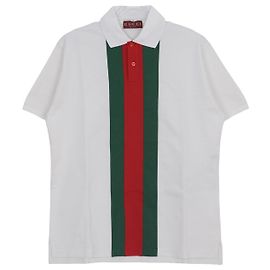 Gucci Web Logo Polo Shirt Size White