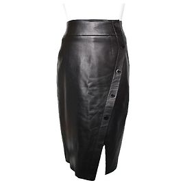 Sandro Saia de pele de cordeiro preta Preto