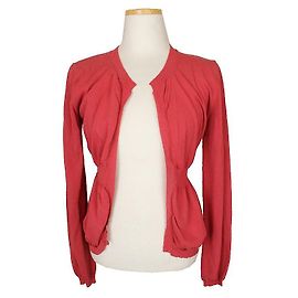 Marni Cardigan en mélange de coton rose corail à tricot ouvert Rose