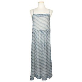 Isabel Marant Abito in seta blu trasparente Blu