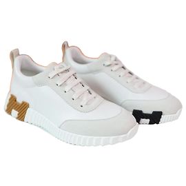 Hermès Bouncing Sneakers White Leather White