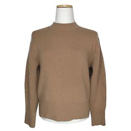 Vince Beige Woll-Kaschmir-Strickoberteil Braun