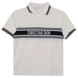 Dior Signature Band Polo-Shirt Größe Weiß