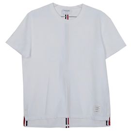 Thom Browne Camiseta de manga corta con rayas en la espalda Blanco