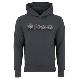 Kiton Sudadera Planet Print con logo Castaño