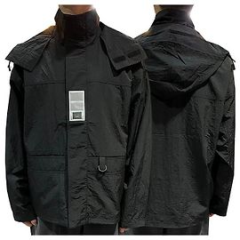 Packable Kapuzenjacke mit Acne-Logo Schwarz