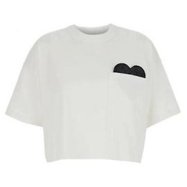 Bottega Veneta Kurzarm-T-Shirt aus weichem Baumwolljersey Weiß