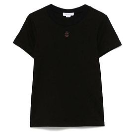 Alexander Mcqueen Besticktes Skull-T-Shirt Schwarz