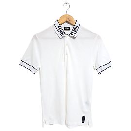 Fendi Polo a Maniche Corte Bianco
