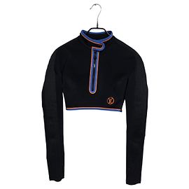 Louis Vuitton Crop T-Shirt Schwarz