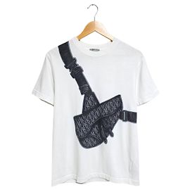 Dior Oblique Saddle Bag Short Sleeve T-Shirt White