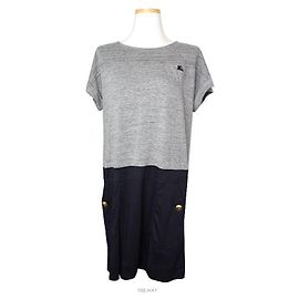 Burberry Robe bicolore Blue Label Bleu