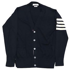 Thom Browne Cardigan Blu Navy Taglia Blu