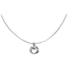 Tiffany & Co Collar de plata en forma de corazón redondo Plata