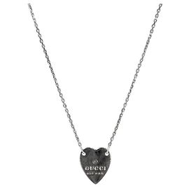 Gucci Collar de Corazón de Plata Plata