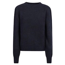 Maison Martin Margiela Pull en laine à couture signature Bleu