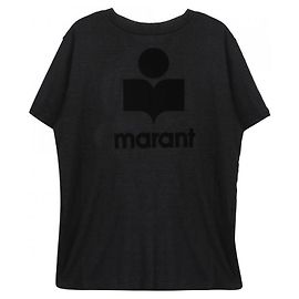 Isabel Marant T-shirt en lin à manches courtes Noir