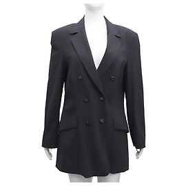 Escada Women's Navy Collar Jacket Blue