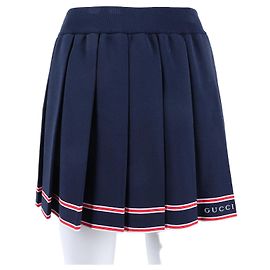 Jupe en tricot extensible Gucci Bleu