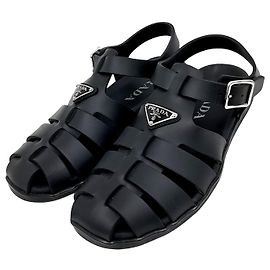 Prada Gummisandalen Schwarz